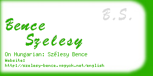 bence szelesy business card